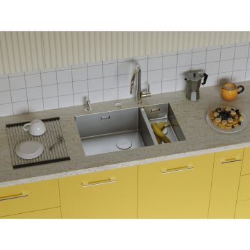 Мойка кухонная прямоугольная Omoikiri Taki 69-2-U/IF-LG-L Side светлое золото (4997051)
