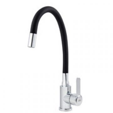 Смеситель для кухни Viko (Вико) с гибким изливом хром,черный (V-4432)
