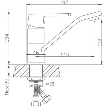 Смеситель для кухни Haiba HB45804-2, белый