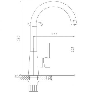 Смеситель для кухни Haiba HB70074, хром