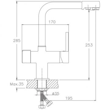 Смеситель для кухни Haiba HB70088, хром