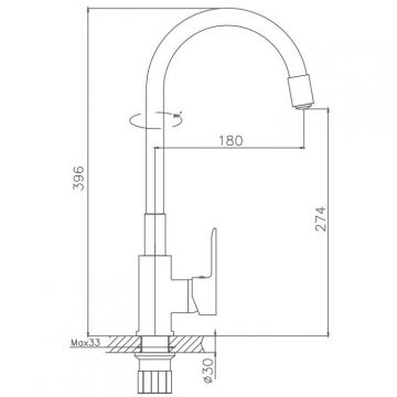 Смеситель для кухни Haiba HB70112-12, зеленый