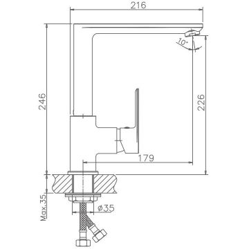 Смеситель для кухни Haiba HB70505-8, белый