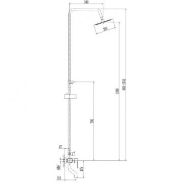 Душевая система Haiba HB24801-2, сталь