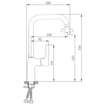 Смеситель для кухни Haiba HB70814, хром