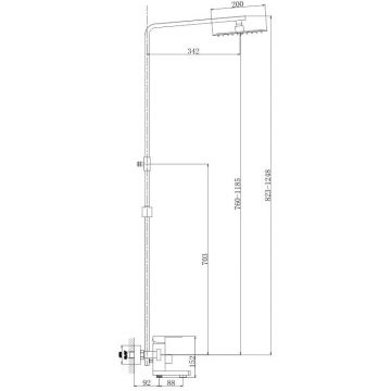 Душевая система Haiba HB24803, сталь