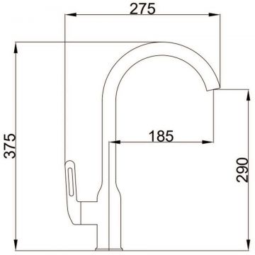 Смеситель для кухни Haiba HB70825-3, оружейная сталь