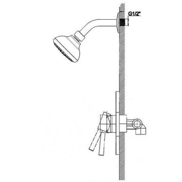 Встраиваемая душевая система Haiba HB80088, хром