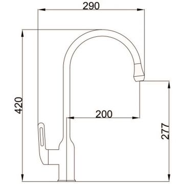 Смеситель для кухни Haiba HB71825-3, оружейная сталь