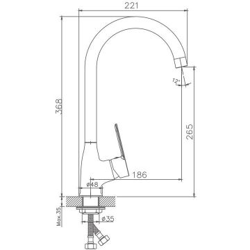 Смеситель для кухни Haiba HB73557-8, белый