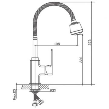 Смеситель для кухни Haiba HB73615, хром