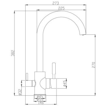 Смеситель для кухни Haiba HB76840, хром