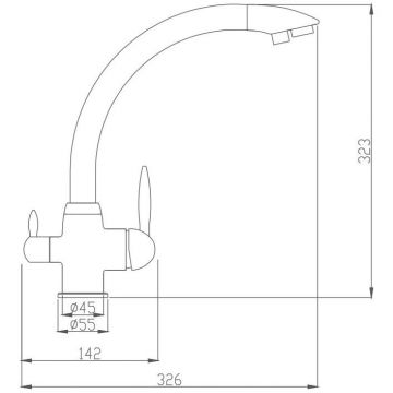 Смеситель для кухни Haiba HB76845, хром