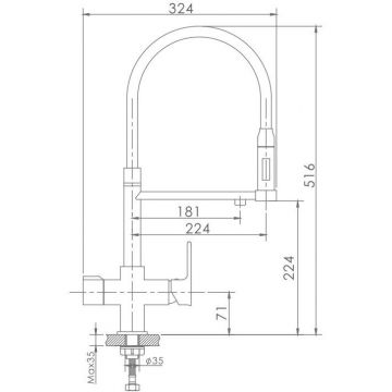 Смеситель для кухни Haiba HB76854, хром