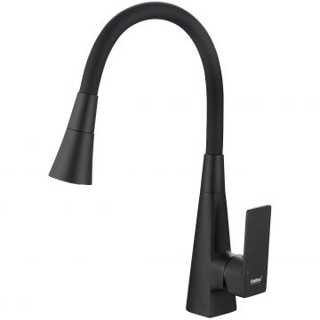 Смеситель для кухни с гибким изливом и режимом душ Haiba (Хаиба) HB73823-7, черный