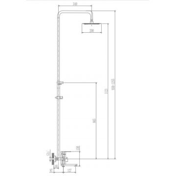 Душевая система Haiba HB24806, сталь