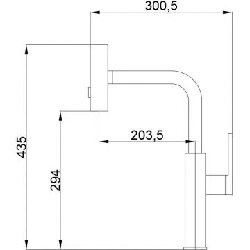 Смеситель для кухни с мультифункциональным изливом Haiba (Хаиба) HB73824-3, оружейная сталь