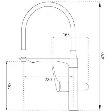 Смеситель для кухни с подключением фильтра воды Haiba (Хаиба) HB76816, хром