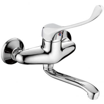 Смеситель для кухни с хирургической ручкой Haiba (Хаиба) HB4654, хром