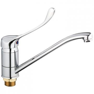 Смеситель для кухни с хирургической ручкой Haiba (Хаиба) HB4954, хром