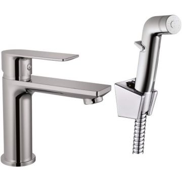 Смеситель для раковины с гигиеническим душем Haiba (Хаиба) HB12505, хром