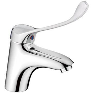 Смеситель для раковины с хирургической ручкой Haiba (Хаиба) HB1054, хром