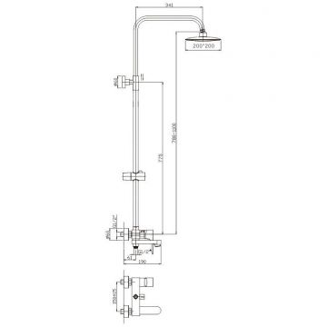 Душевая система Haiba HB2401, хром