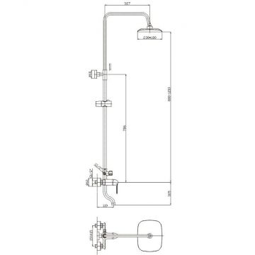 Душевая система Haiba HB2405, хром