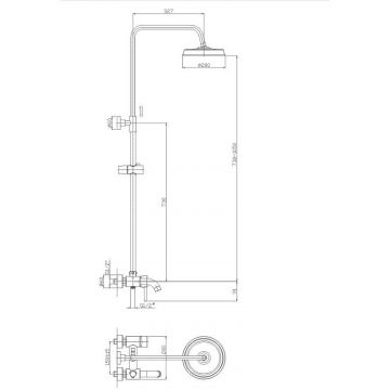 Душевая система Haiba HB2407, хром