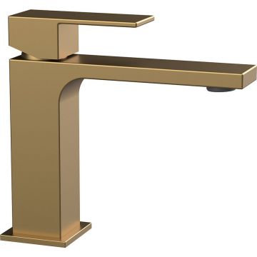 Смеситель для раковины Vincea (Винчея) Cube VBF-1C01BG однорычажный, брашированное золото