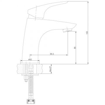 Смеситель для раковины AQUANET (АКВАНЕТ) Techno хром (SD90883)