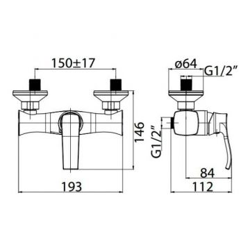 Смеситель для душа BelBagno (Бельбагно) Trula хром (TRU-ESDM-CRM)