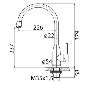 Смеситель для кухонных моек BelBagno (Бельбагно) Сатин (BB-LAM09B-IN)
