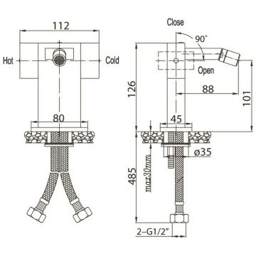 Смеситель для биде BelBagno (Бельбагно) Tevere хром (TEV-BD-CRM)