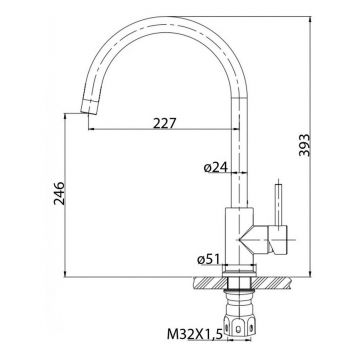 Смеситель для кухонных моек BelBagno (Бельбагно) Armonica Сатин (ARM-LAM-IN)