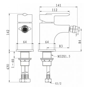 Смеситель для биде BelBagno (Бельбагно) Crystal хром (CRY-BD-CRM)
