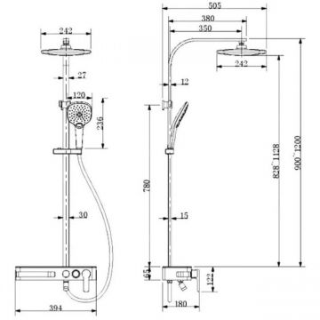 Душевая система Bravat Meissen F6277312CP-A-ENG, хром