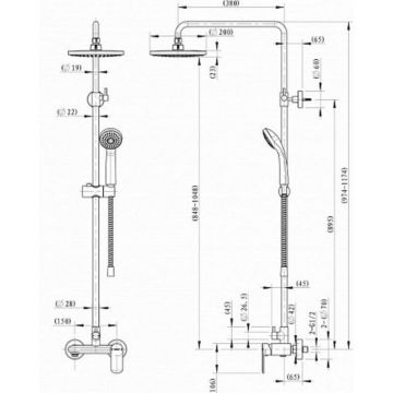 Душевая система Bravat Opal F6125183CP-A5-RUS, хром