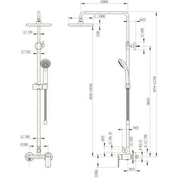 Душевая система Bravat Opal F9125183CP-A-RUS, хром