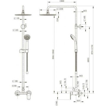 Душевая система Bravat Opal R F9125183CP-A2-RUS, хром