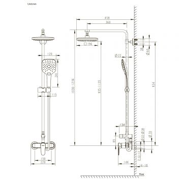 Душевая система Bravat SOURCE F9173218CP-A-ENG, хром