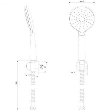 Душевой комплект Bravat Eco D2122CP-ENG, хром