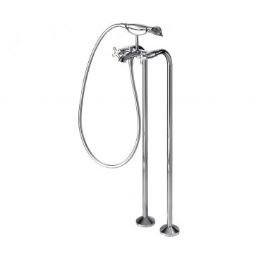 Смеситель для ванны напольный Bravat (Брават) Summer Rain F677111C-B, хром