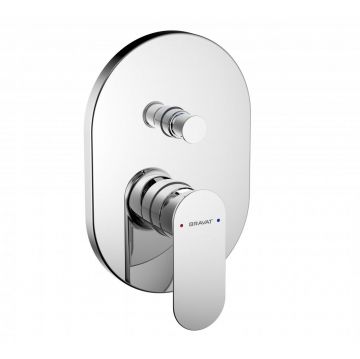 Смеситель для душа встраиваемый на 1 потока Bravat (Брават) Gina PB865104CP-2-ENG, хром