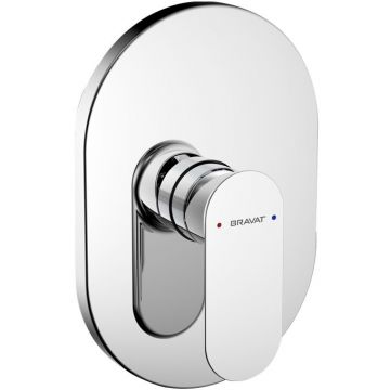Смеситель для душа встраиваемый на 1 потока Bravat (Брават) Gina PB865104CP-ENG, хром