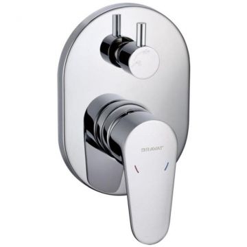 Смеситель для душа встраиваемый на 2 потока Bravat (Брават) Eler FB848238CP-2-RUS, хром