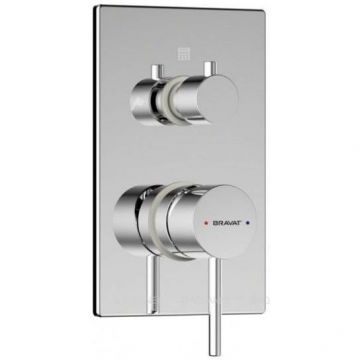 Смеситель для душа встраиваемый на 3 потока Bravat (Брават) Arc P69193C-ENG, хром