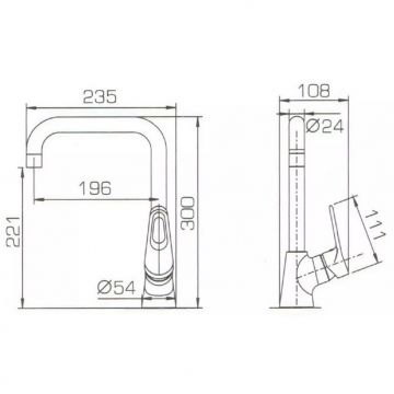 Смеситель для кухни Bravat Eco-D F793158C-1, хром