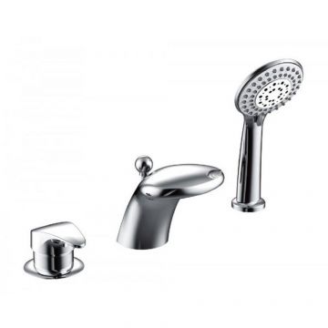 Смеситель на борт ванны Bravat (Брават) Cobra F5140197CP-1-RUS, хром