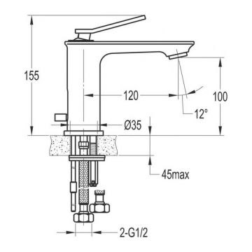 Смеситель для раковин Cezares (Цезарис) City хром (CITY-F-LS-01-W0)